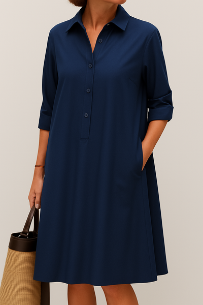 Elodie - Robe chemise à boutons
