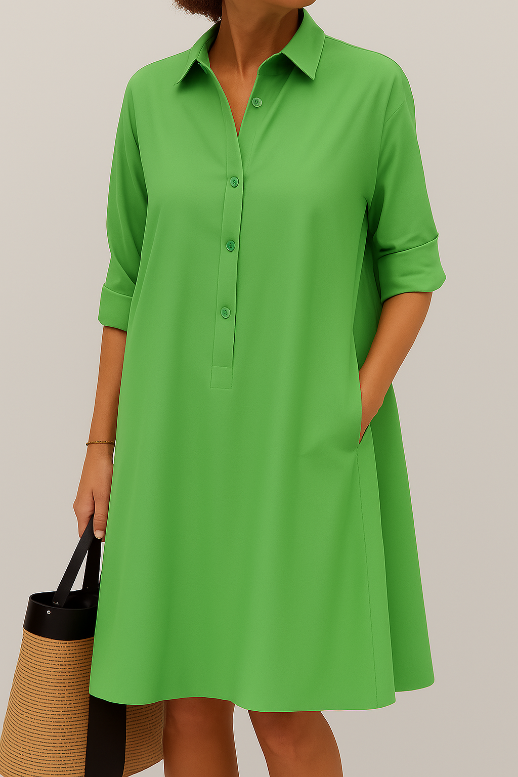 Elodie - Robe chemise à boutons
