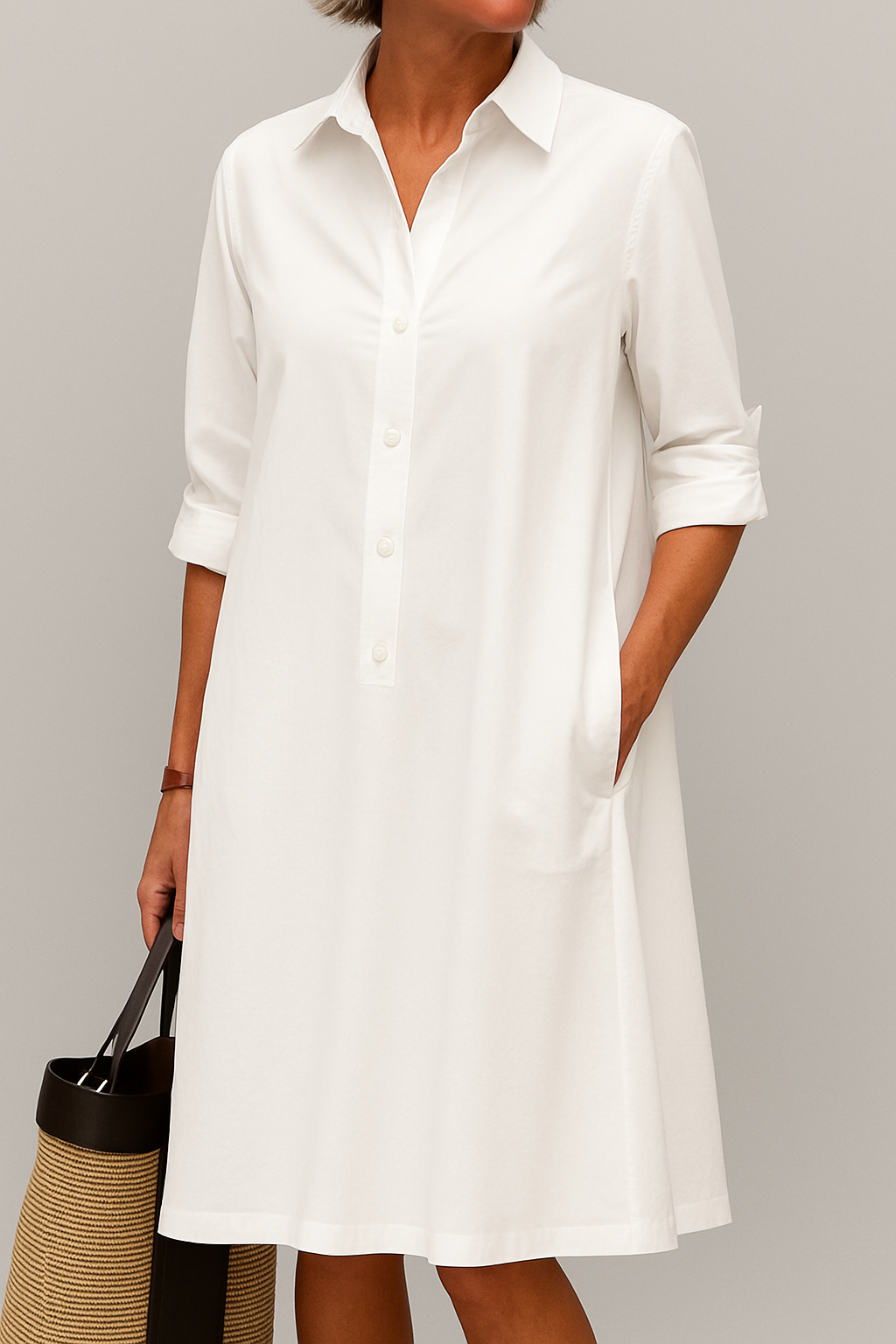 Elodie - Robe chemise à boutons