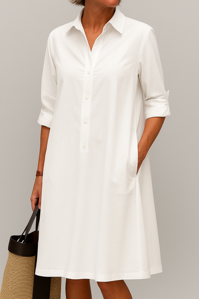 Elodie - Robe chemise à boutons