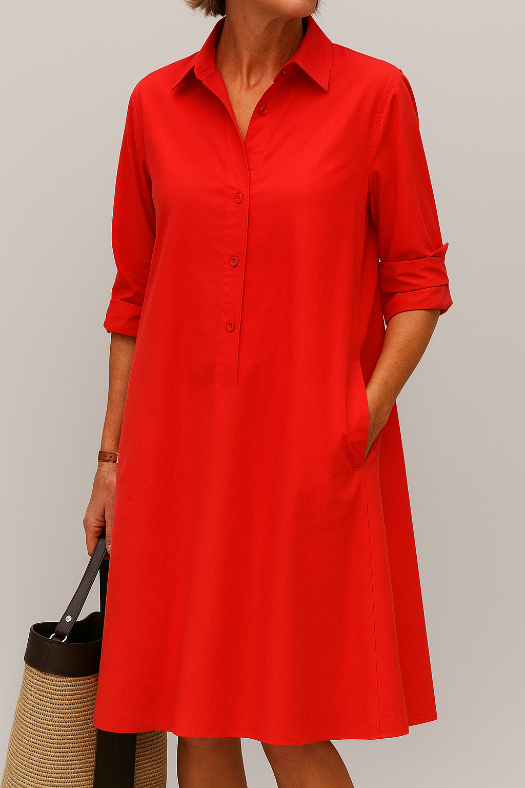 Elodie - Robe chemise à boutons