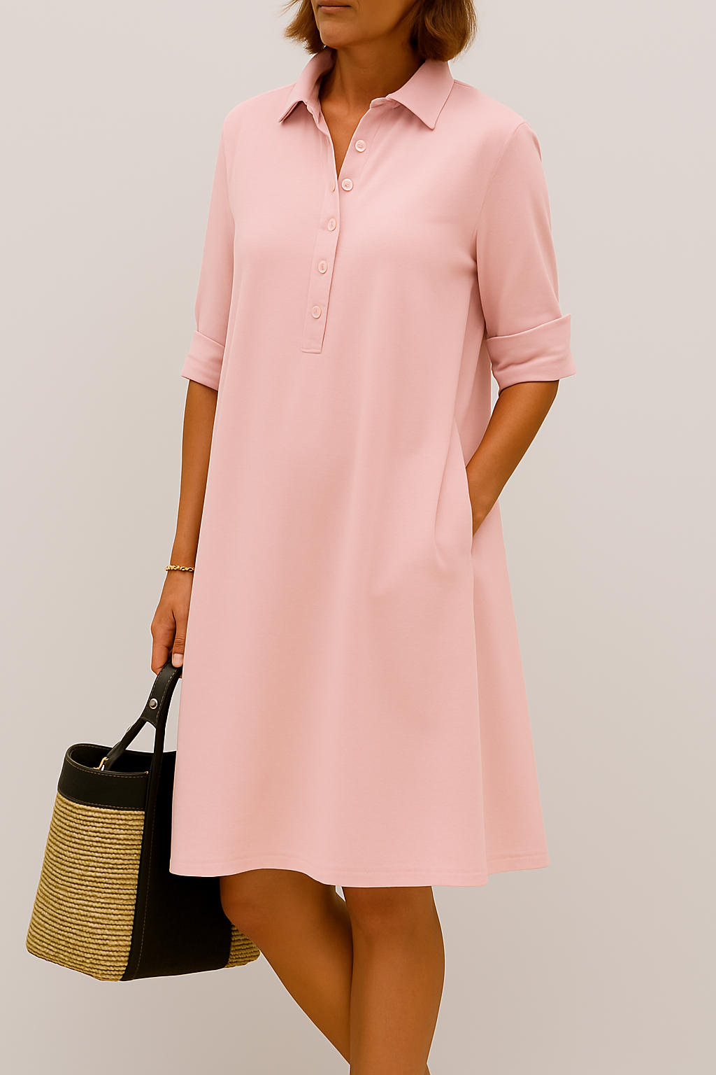 Elodie - Robe chemise à boutons
