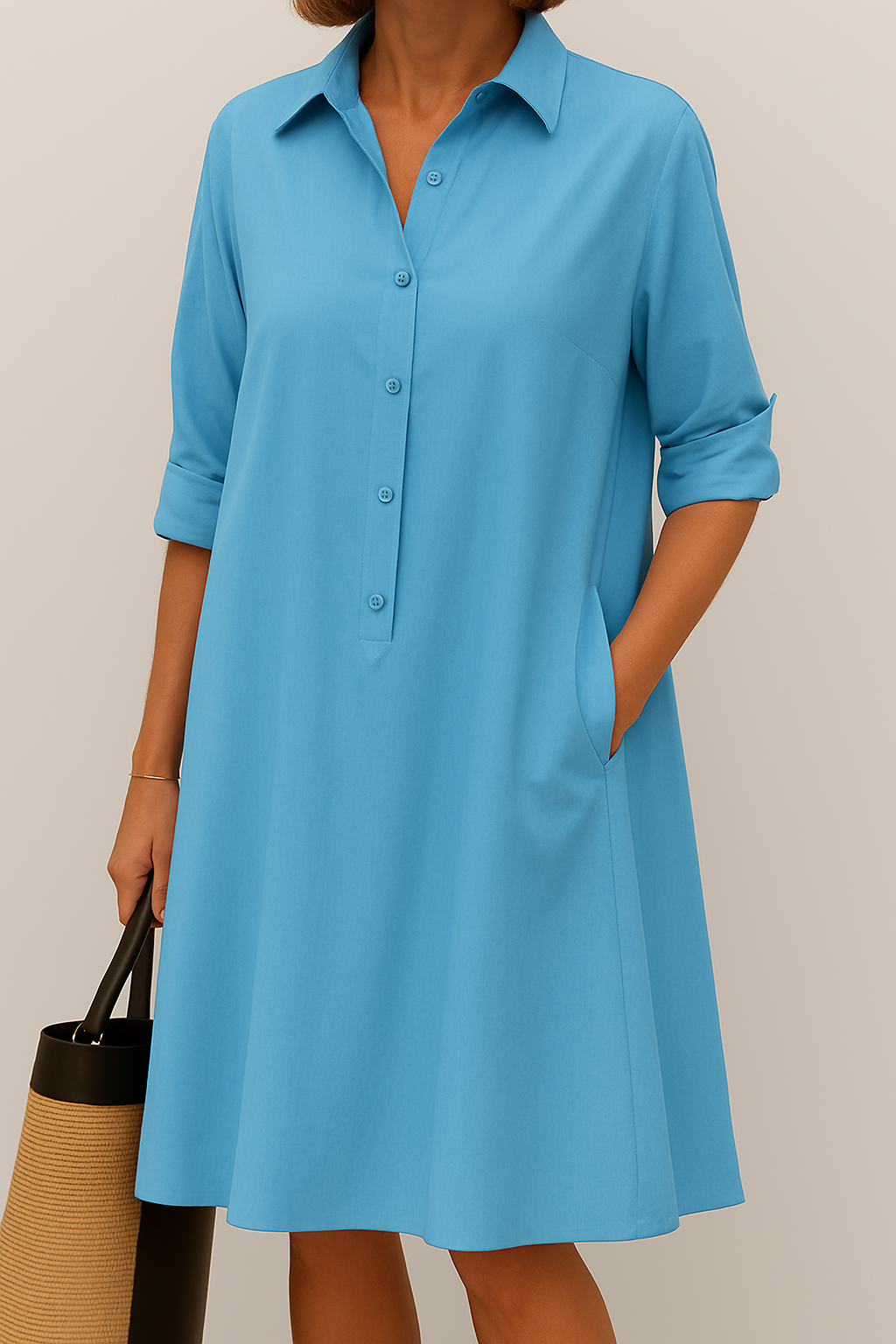 Elodie - Robe chemise à boutons